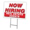Signmission Now Hiring Real Estate Agents Yard & Stake outdoor plastic coroplast window, 1824-REAL ESTATE AGENTS C-1824-DS-REAL ESTATE AGENTS - alternate 1